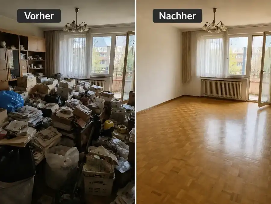 Vorher-Nachher: Wohnungsentrümpelung in Brieselang mit besenreiner Übergabe