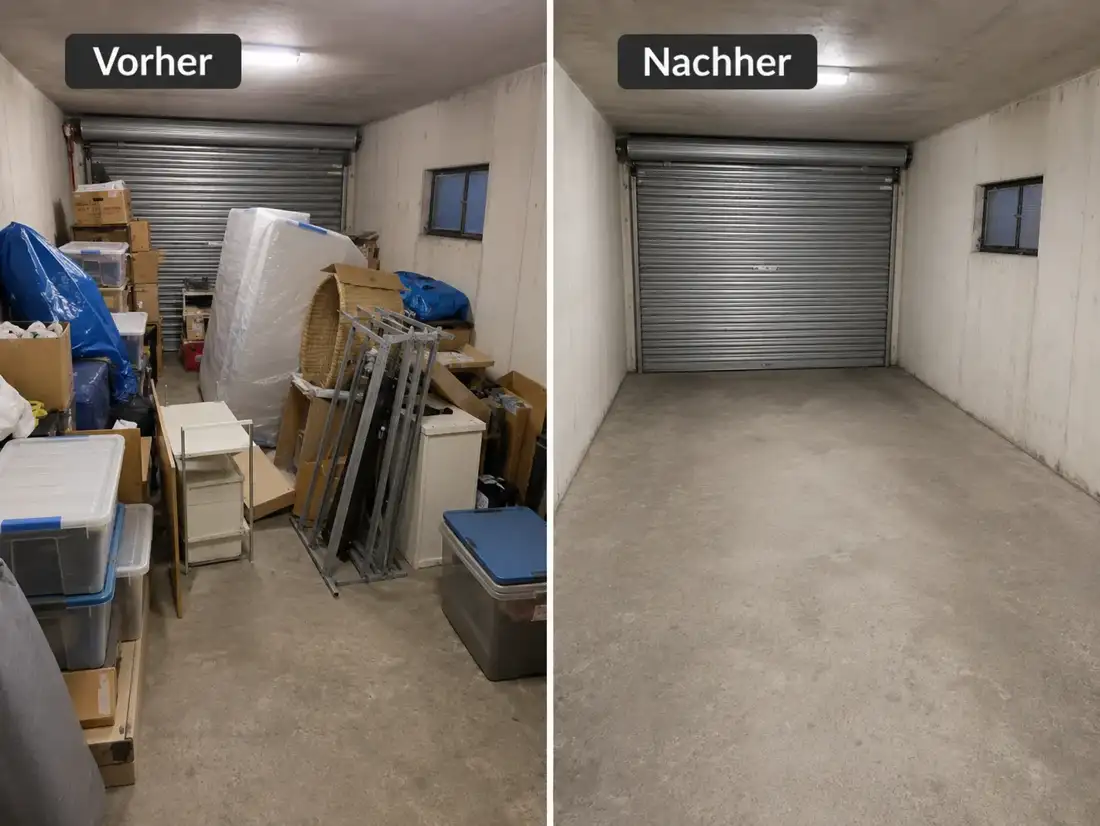 Vorher-Nachher: Garagenentrümpelung in Dallgow-Döberitz mit Festpreis