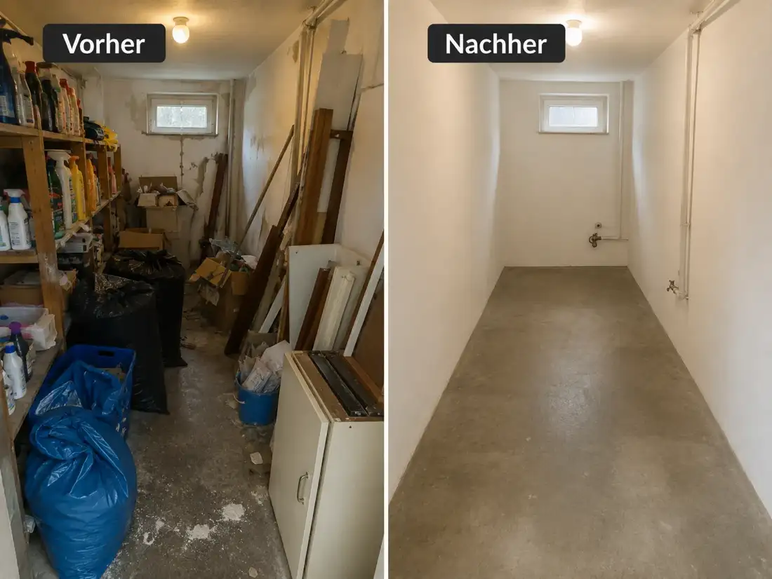 Vorher-Nachher: Kellerentrümpelung in Friesack mit schneller Räumung