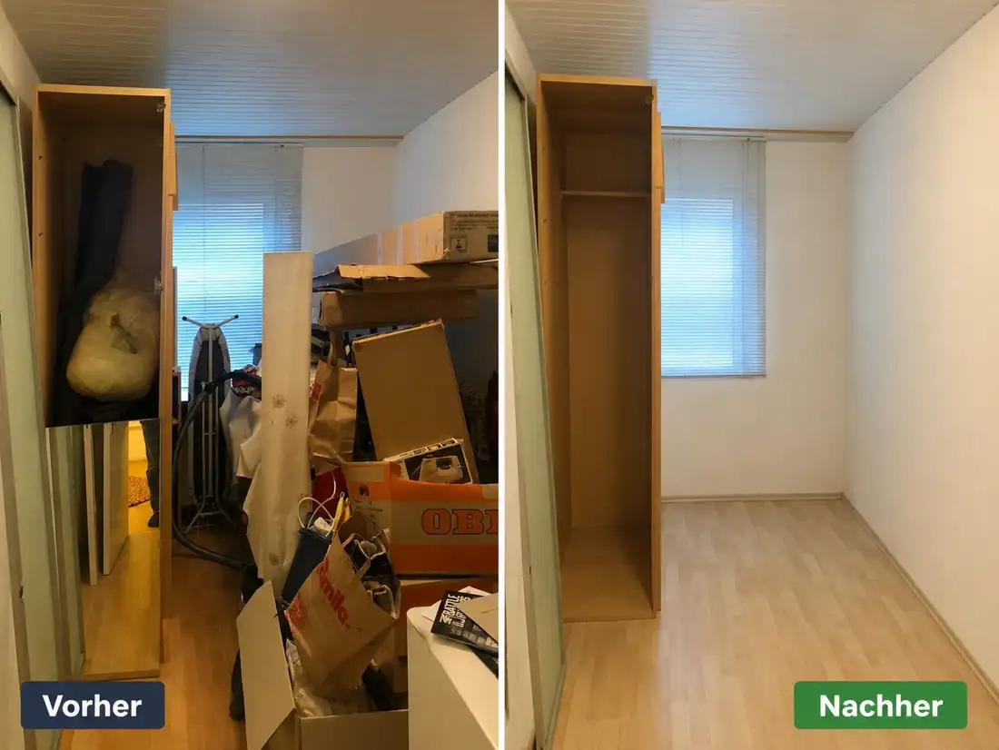 Vorher-Nachher: Haushaltsauflösung in Paulinenaue mit Abtransport und Festpreis