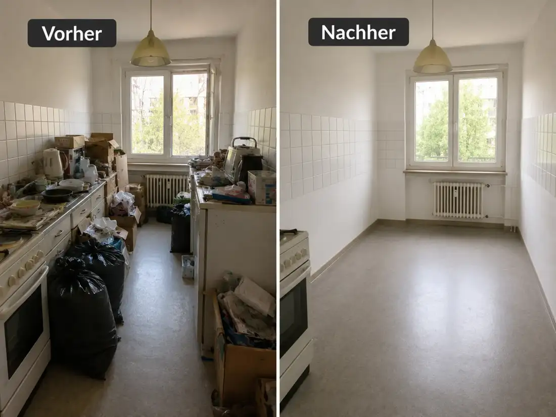 Vorher-Nachher: Haushaltsauflösung in Velten mit kostenloser Besichtigung und Festpreis