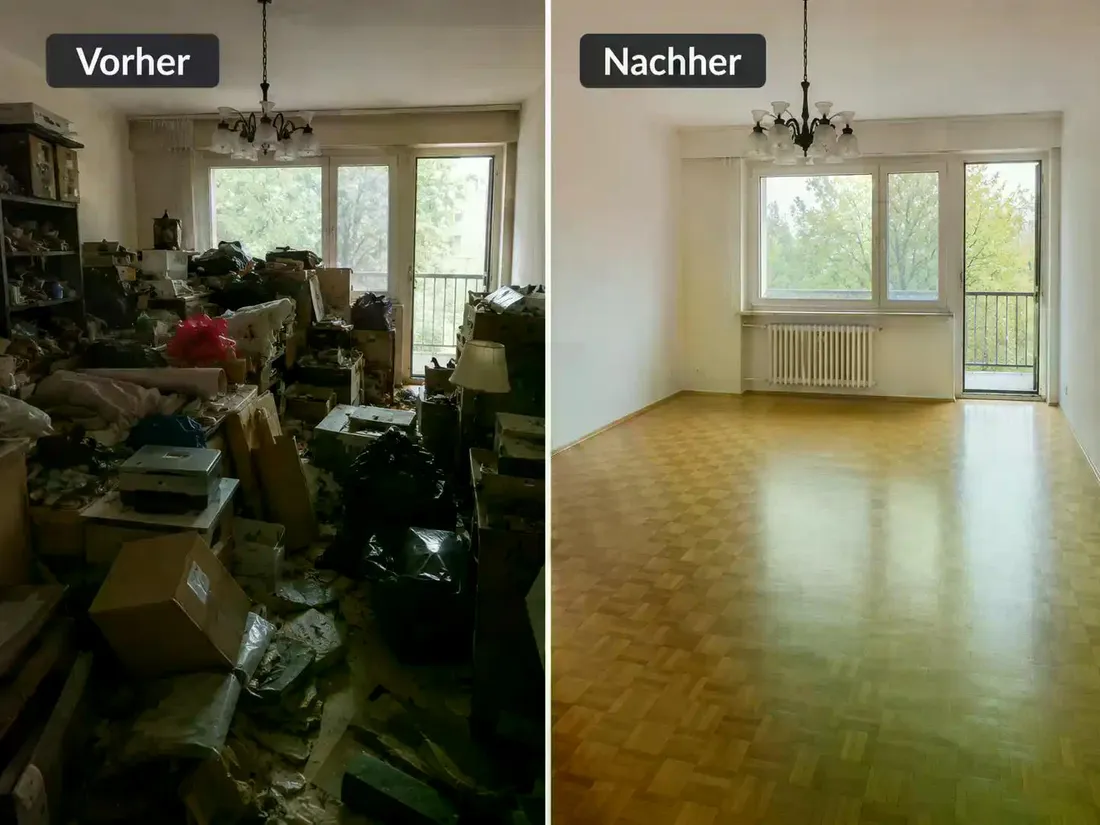 Vorher-Nachher: Haushaltsauflösung mit besenreiner Übergabe