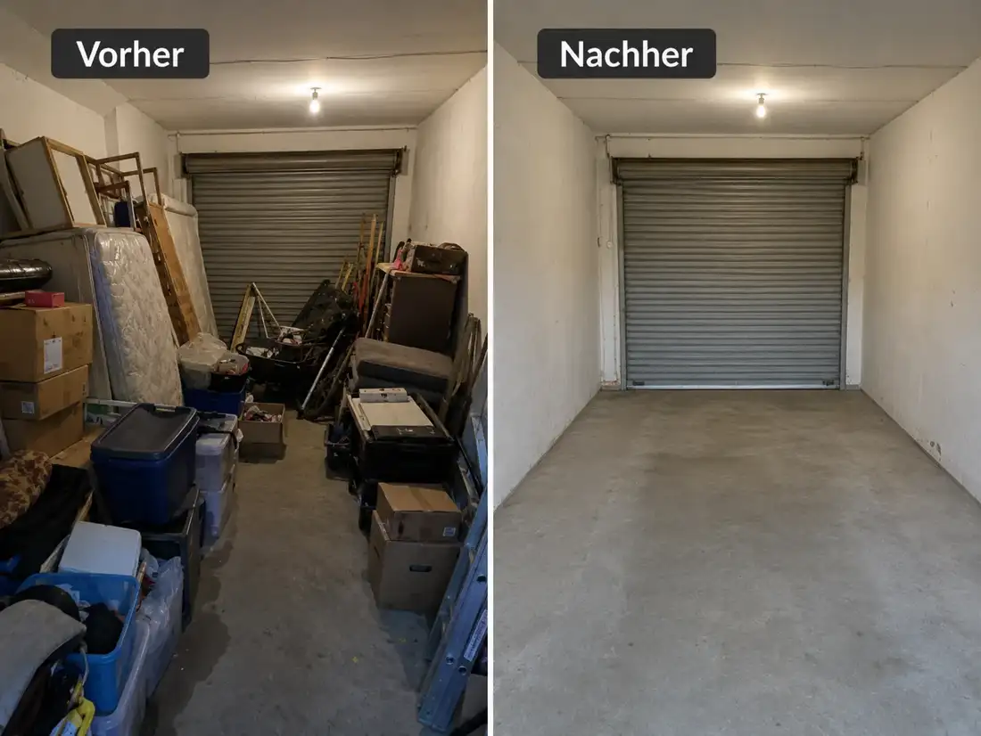 Vorher-Nachher: Wohnungsauflösung in Nauen mit Möbeltransport und Entsorgung