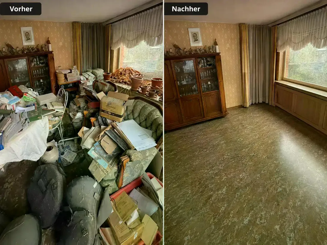 Vorher-Nachher: Wohnungsentrümpelung mit besenreiner Übergabe